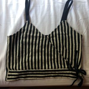 Madewell blue and white strap top
